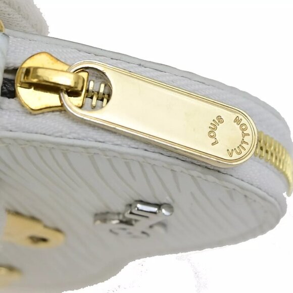LOUIS VUITTON Love Lock Heart Coin Case Epi Leather White France - Picture 8 of 16